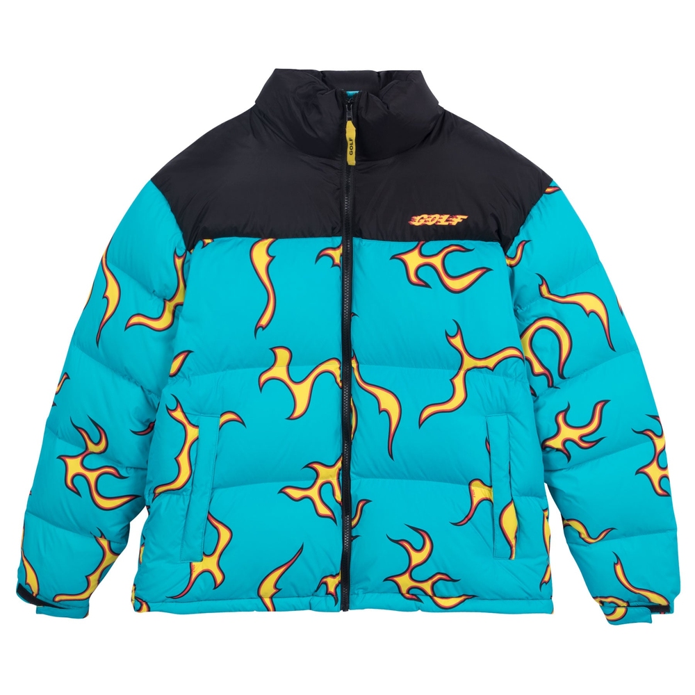 FLAME PUFFY JACKET Blue