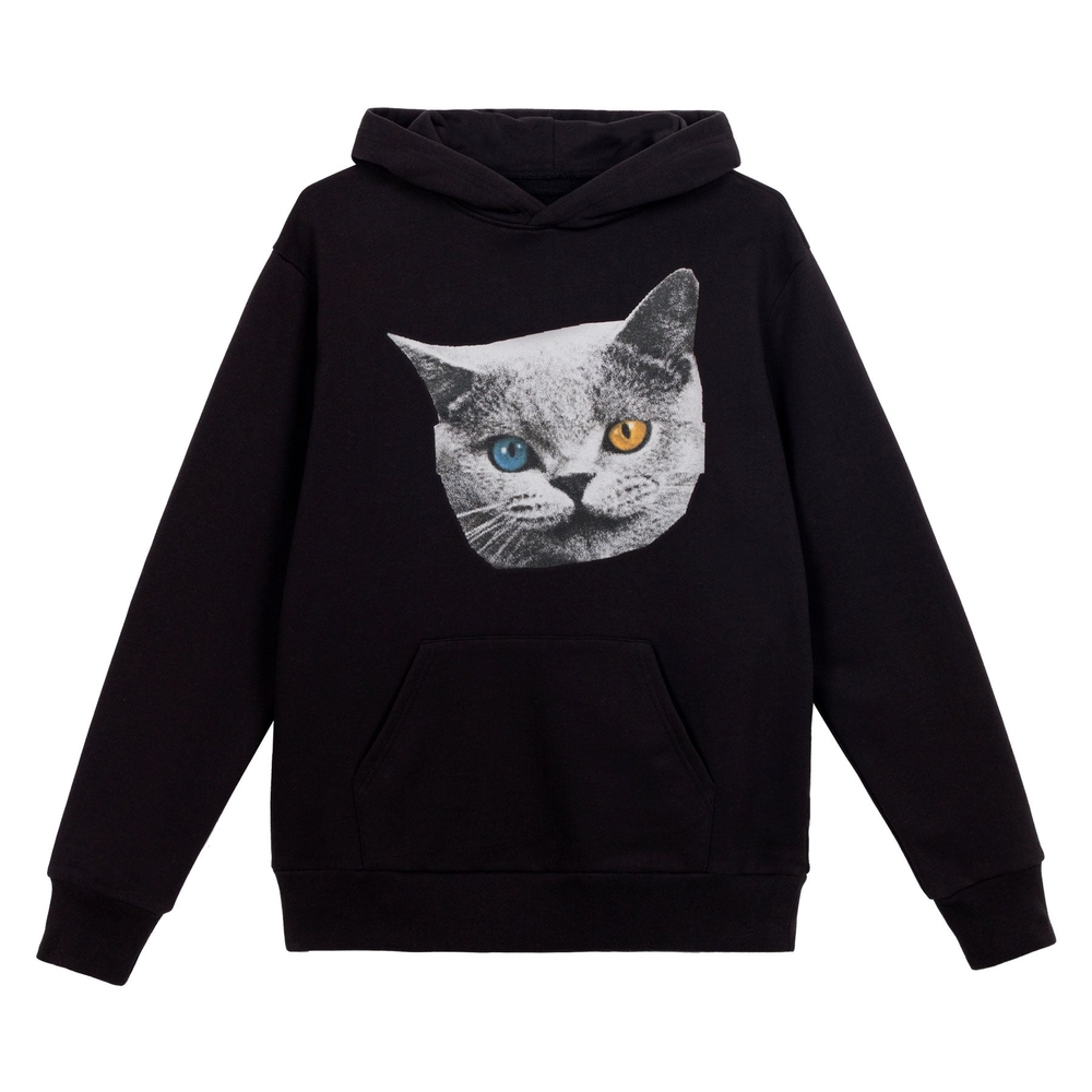 SHARK CAT HOODIE Black