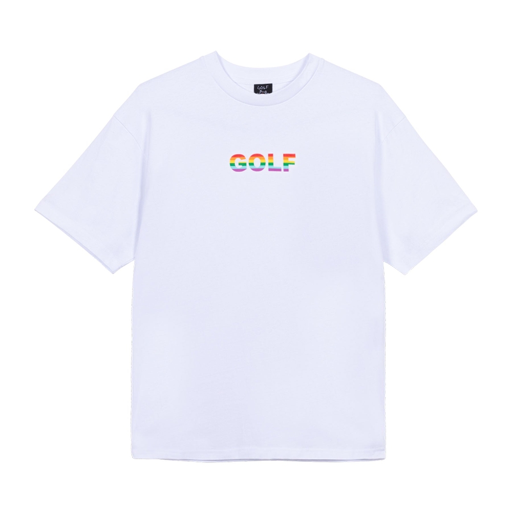 RAINBOW GOLF LOGO TEE White