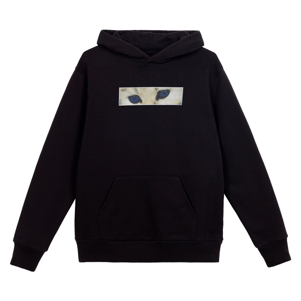 WHITE EYES HOODIE Black