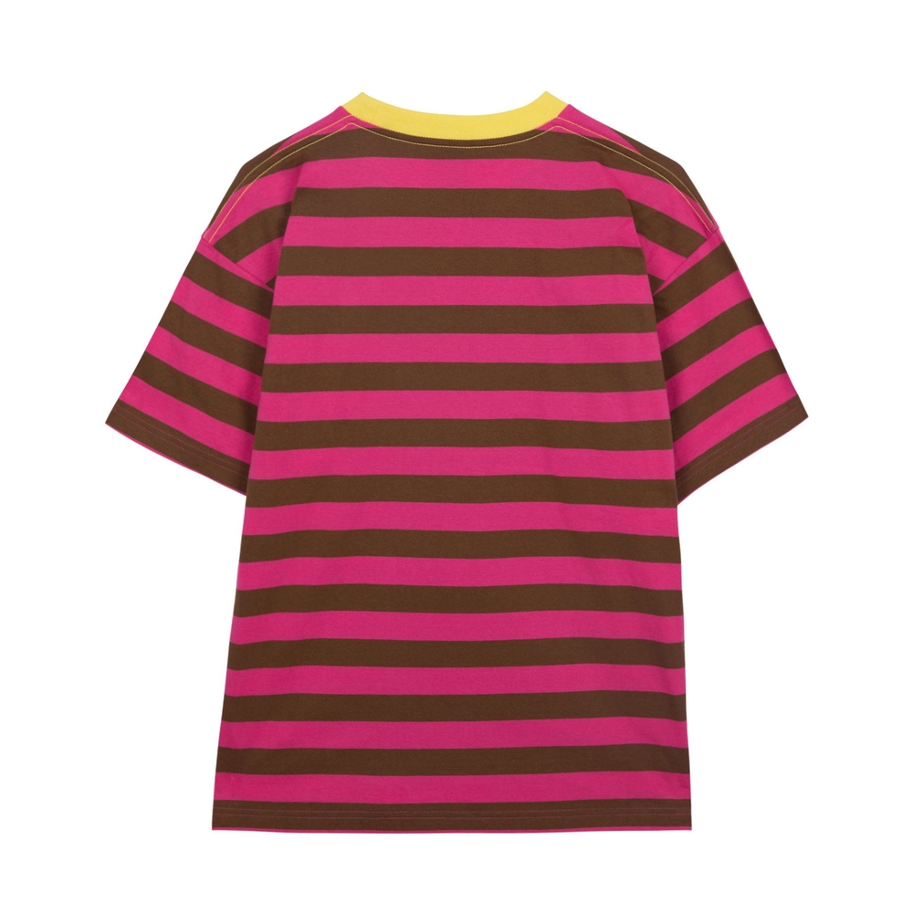 KILLCAT STRIPE TEE Pink/Brown