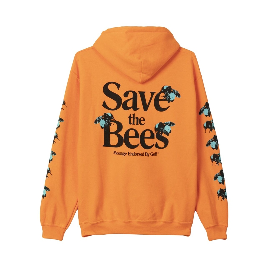 SAVE THE BEES HOODIE Safety Orange