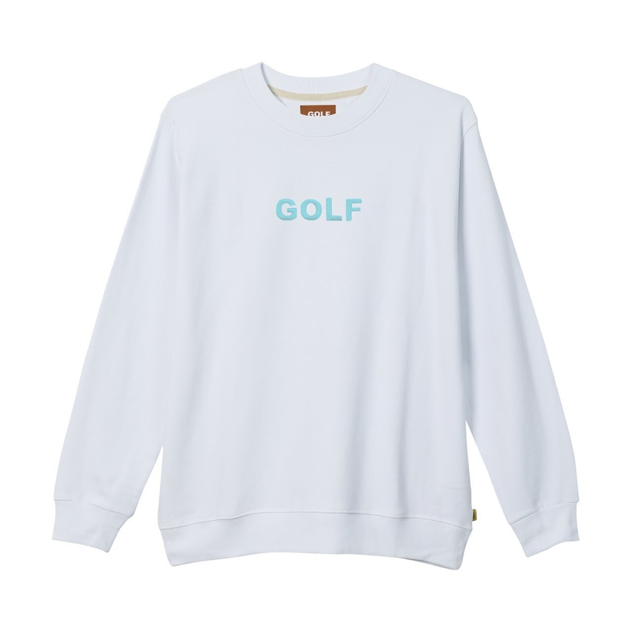 GOLF LOGO CREWNECK White/Blue