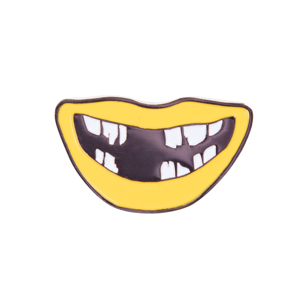 BROKEN SMILE PIN Yellow