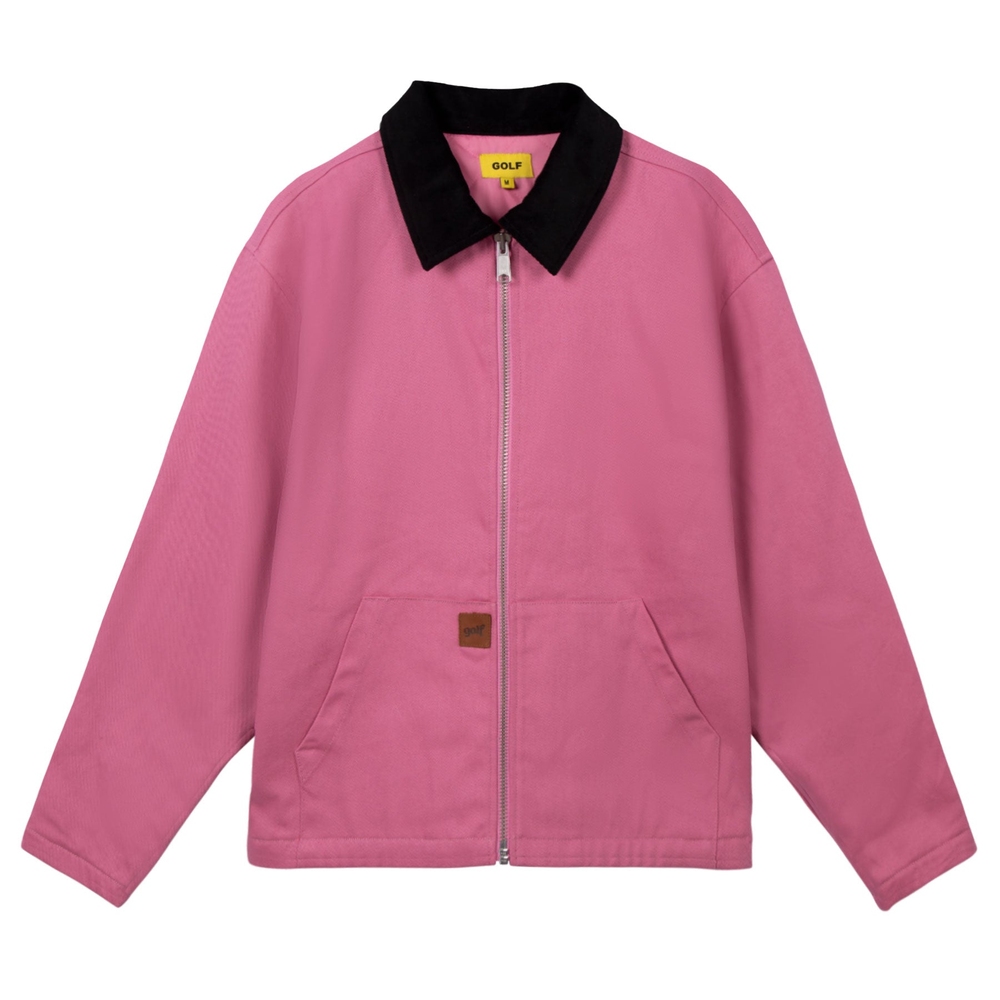 CONTRAST STITCH WORK JACKET Pink Combo