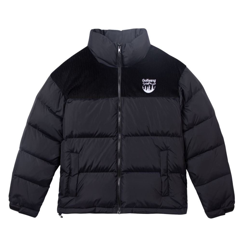 CORDUROY YOKE DOWN JACKET Black