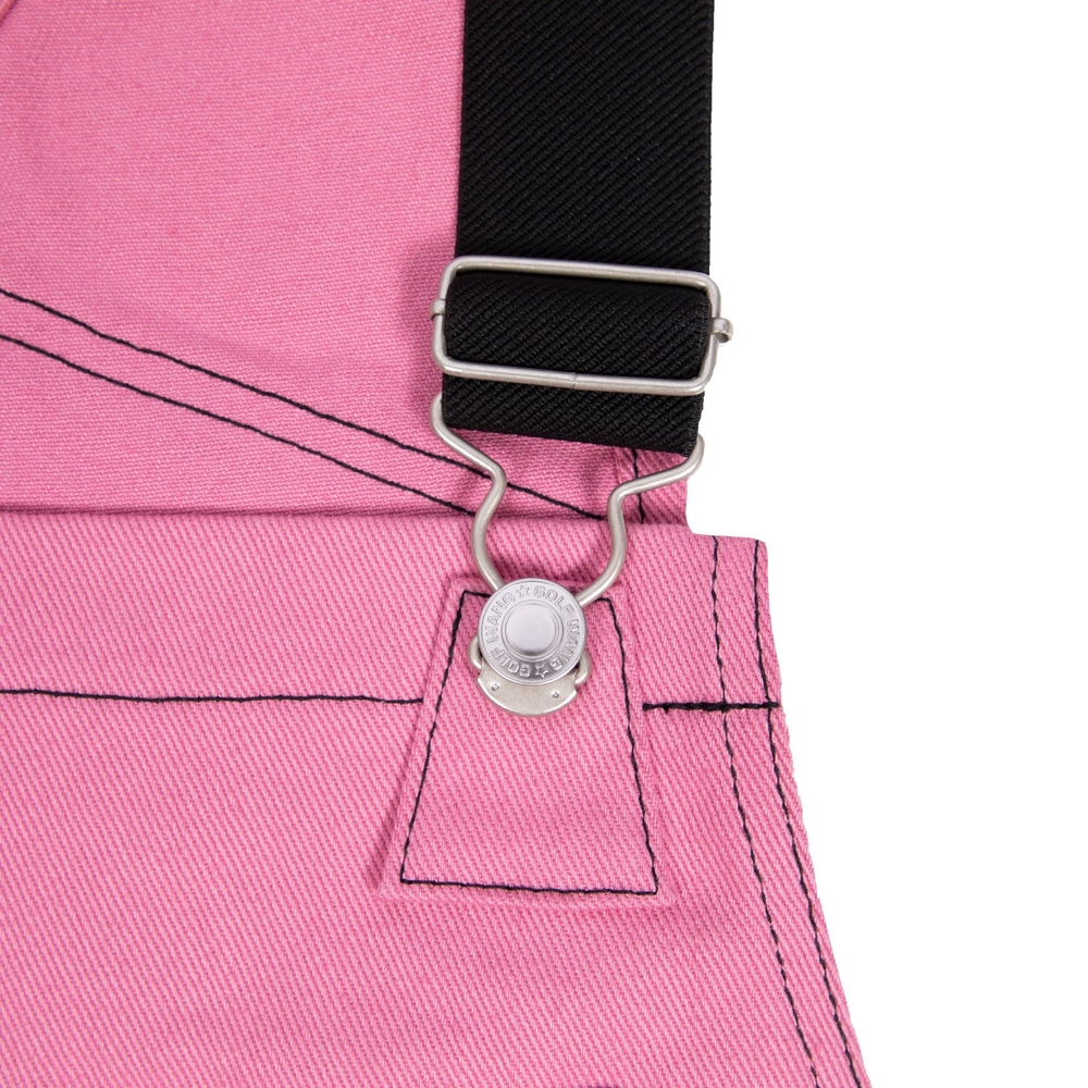 CONTRAST STITCH OVERALL Pink