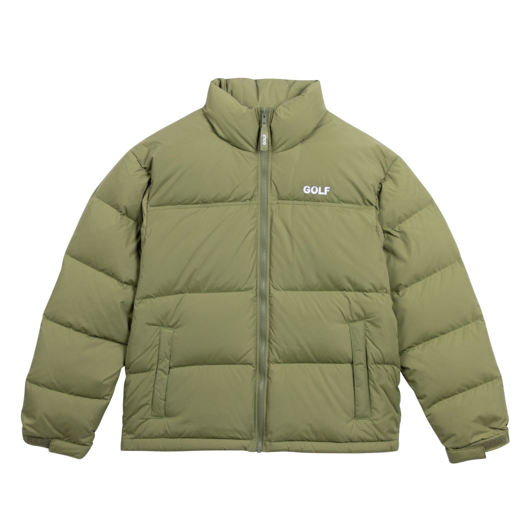 Logo Puffer Jacket Green - Camp Flog Gnaw 2023 - Golf Wang