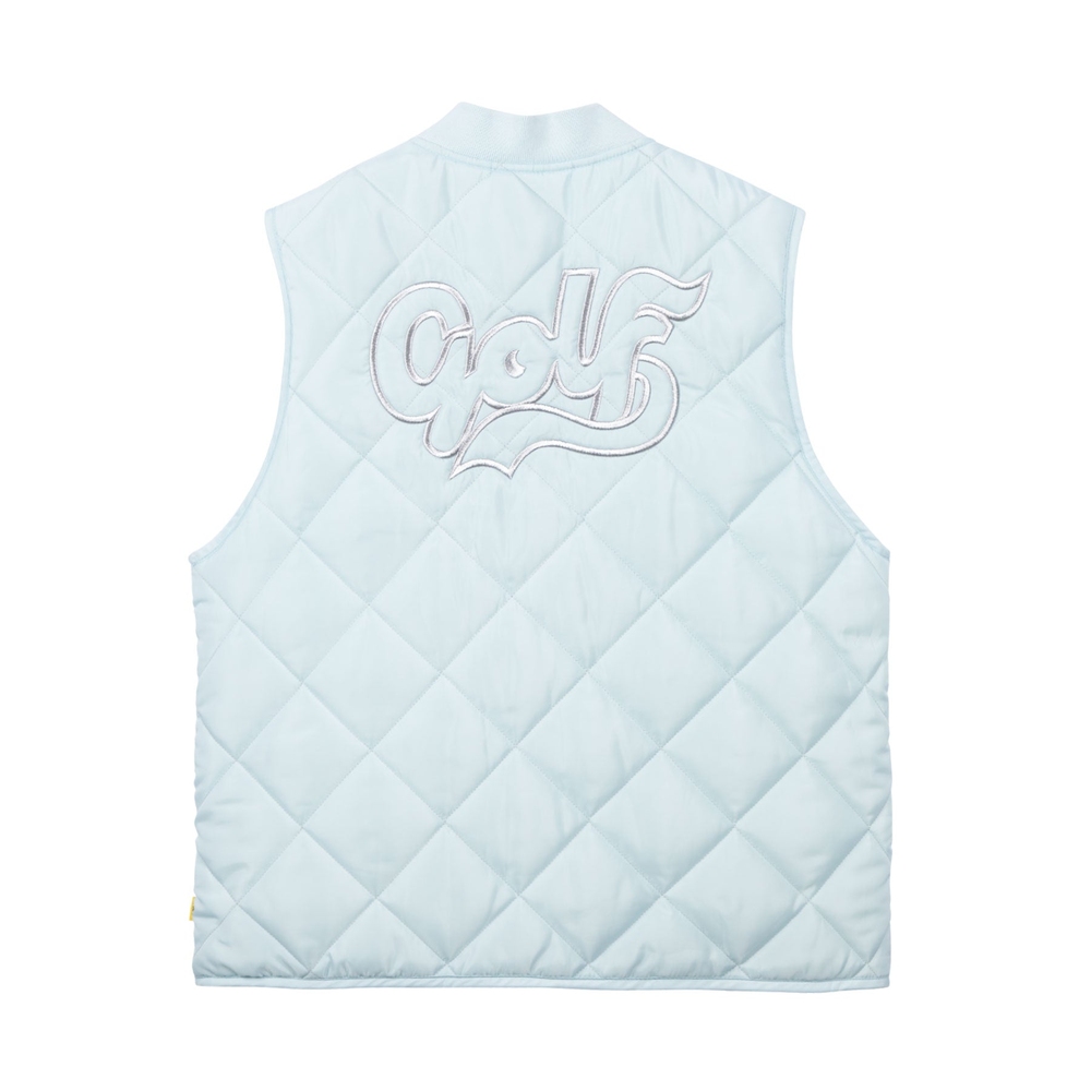 DIAMOND QUILTED VEST Light Blue