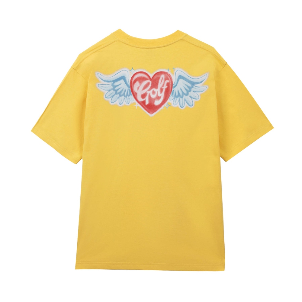 AIRBRUSH HEART TEE Yellow