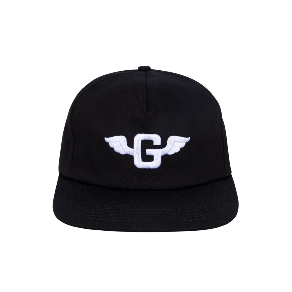 G-WING 5 PANEL SNAPBACK Black