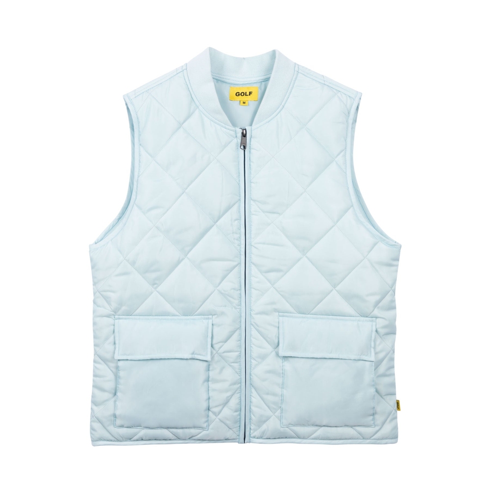 DIAMOND QUILTED VEST Light Blue