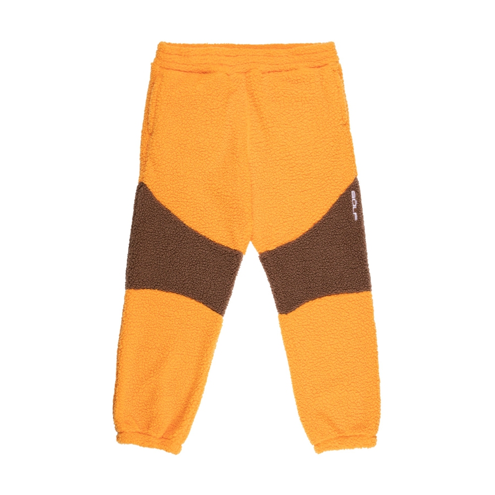 SHERPA FLEECE BLOCK PANT Orange