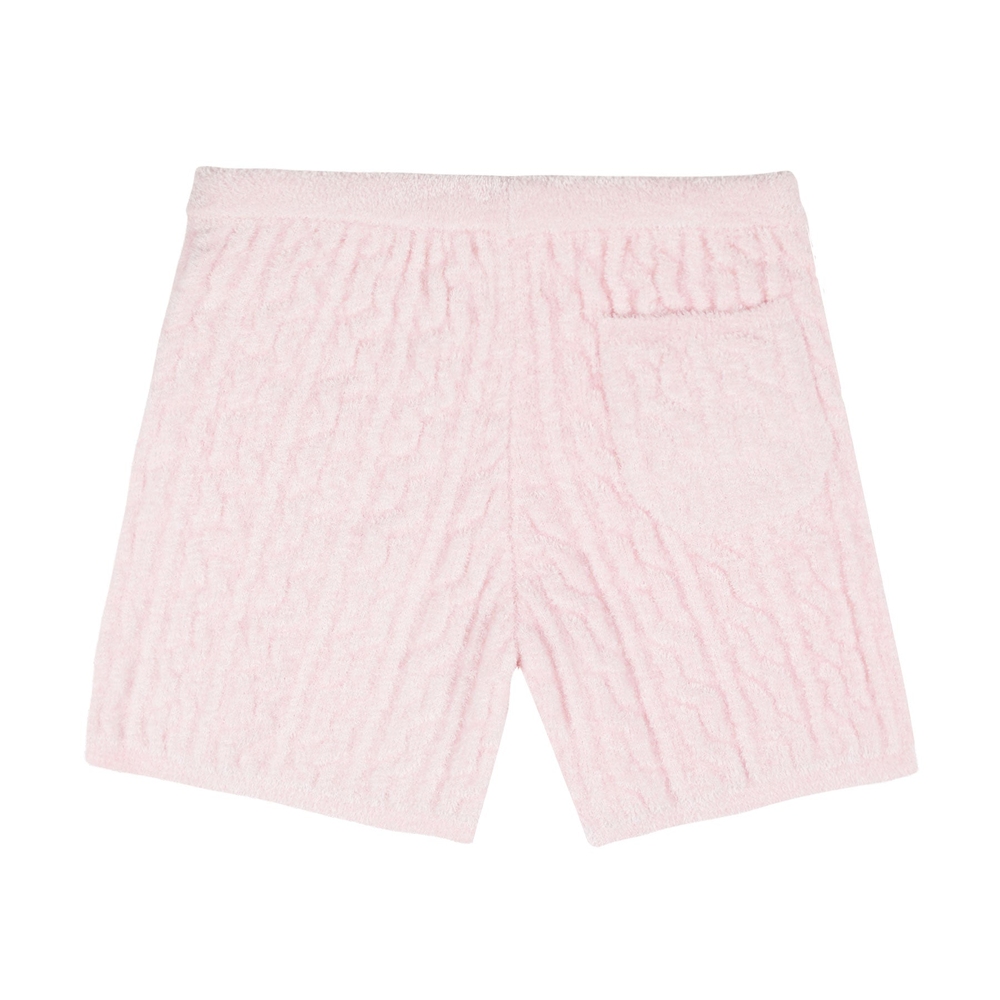 STRETCH TERRY CABLE SHORT Pink