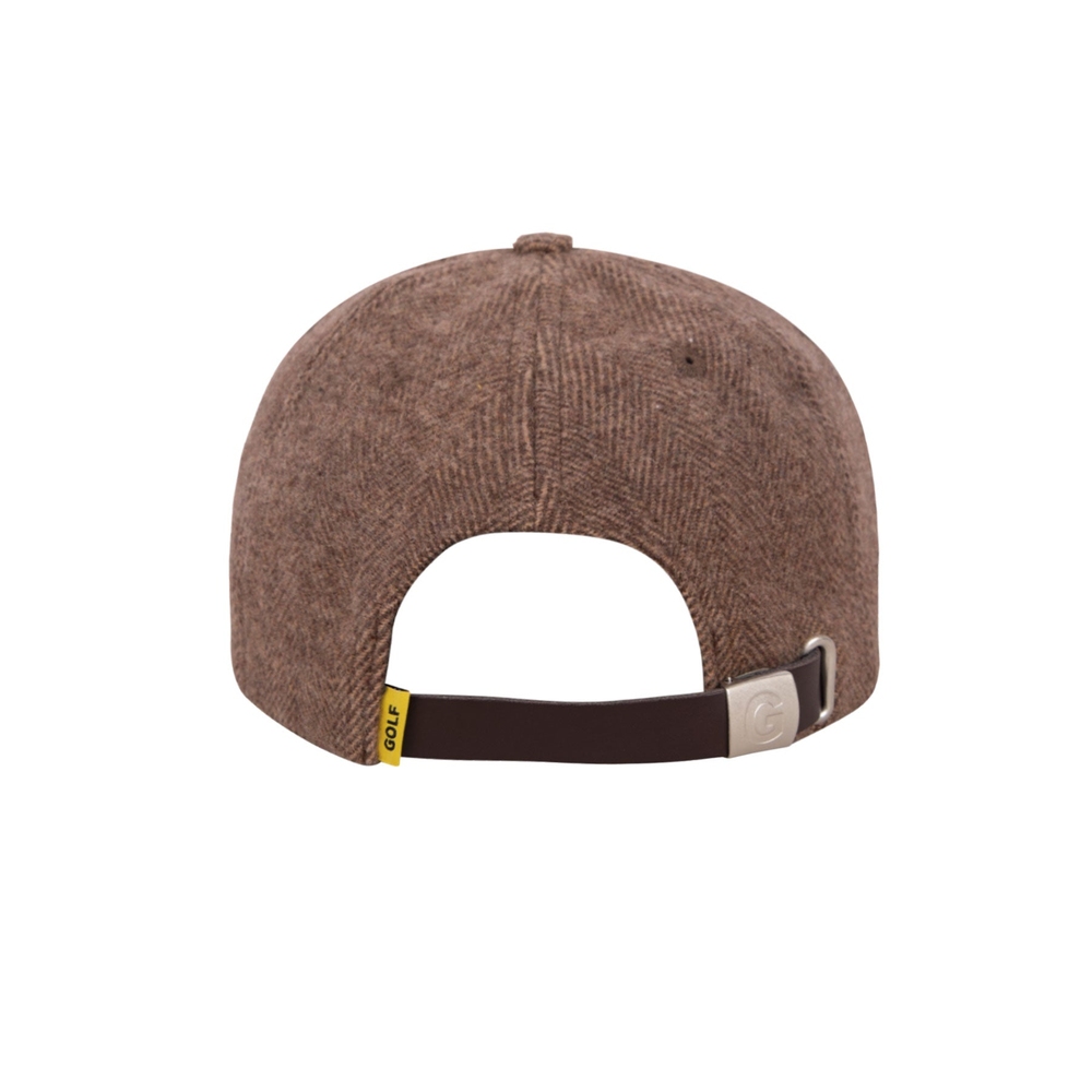 WOOL HERRINGBONE G LOGO HAT Brown