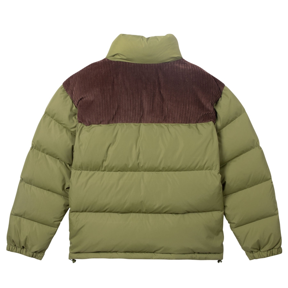 CORDUROY YOKE DOWN JACKET Green