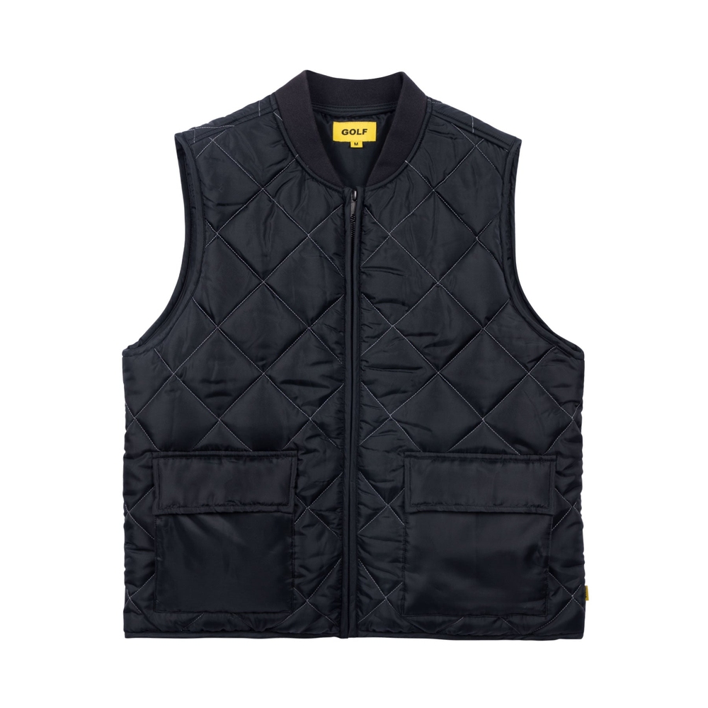 DIAMOND QUILTED VEST Black