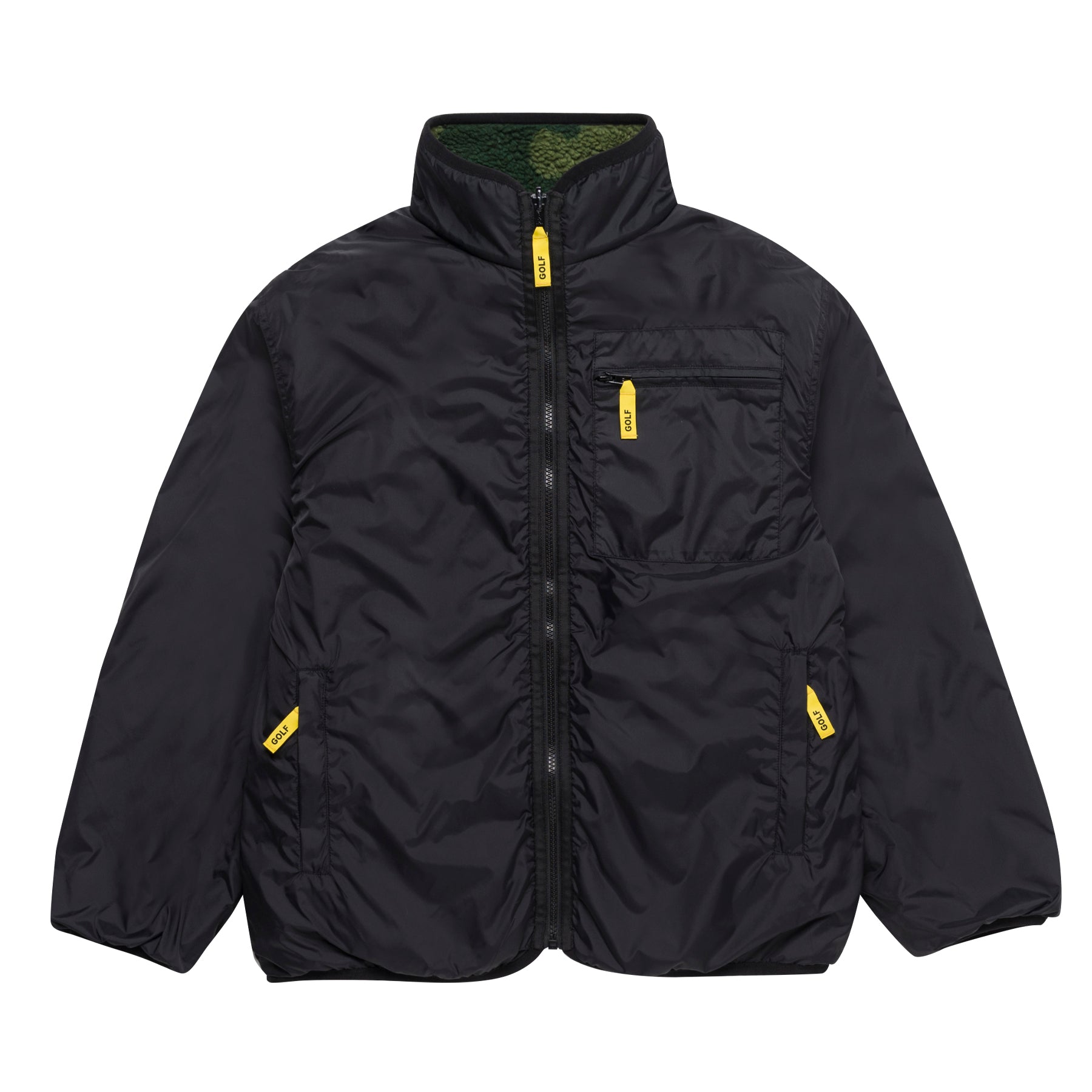 Puzzle Camo Reversible Fleece Jacket Green - Fall/Winter 2022 - Golf Wang