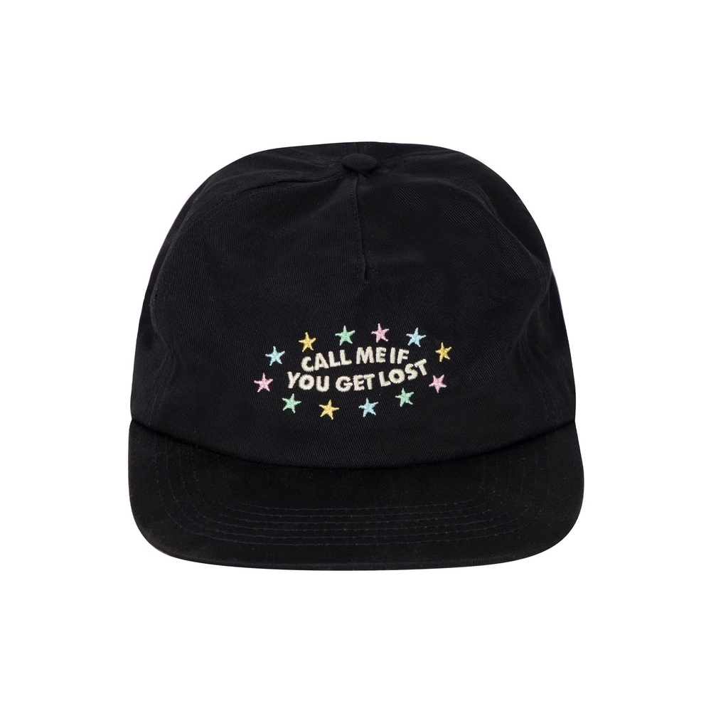 STAR STAMP 5 PANEL HAT Black