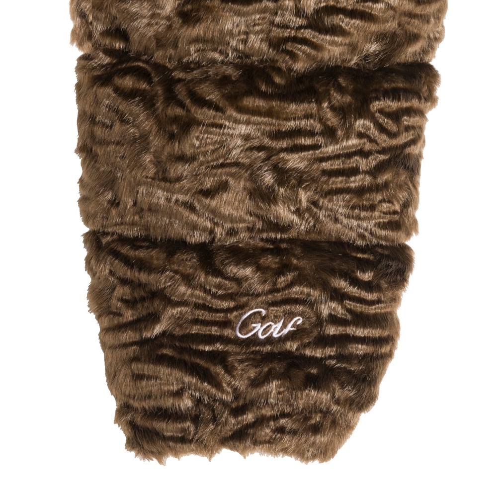 GRAND LOGO FUR DOWN JACKET Brown