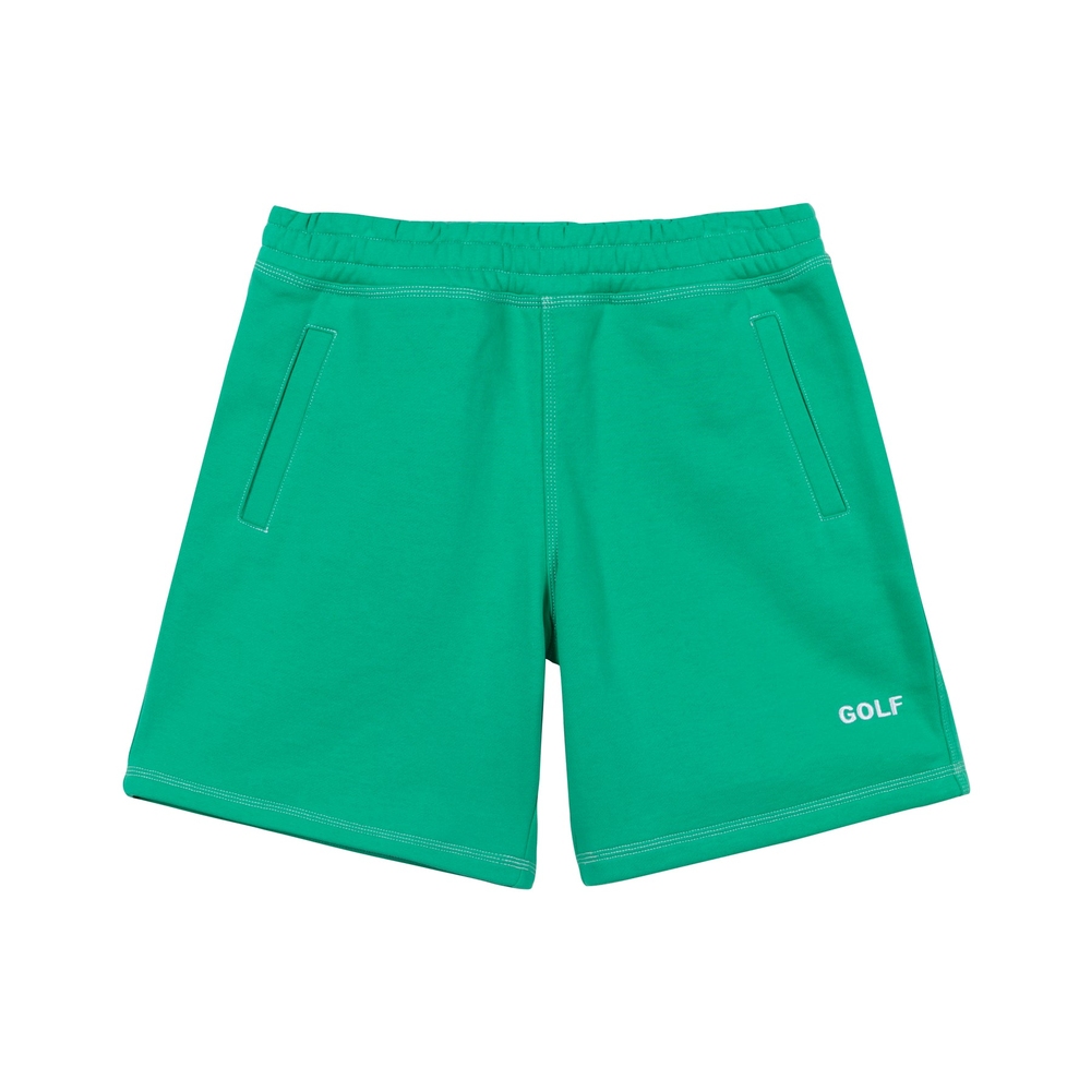 CONTRAST STITCH SWEATSHORTS Green