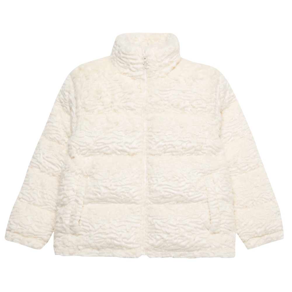 GRAND LOGO FUR DOWN JACKET Ivory