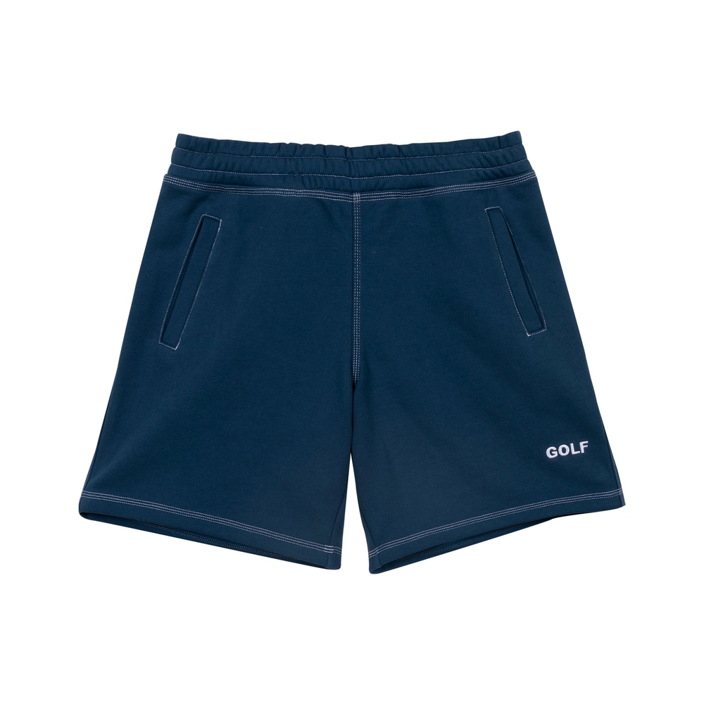 CONTRAST STITCH SWEATSHORTS Navy