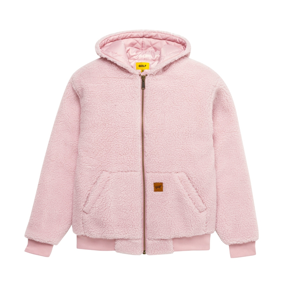 SHERPA HOODED WORK JACKET Pink