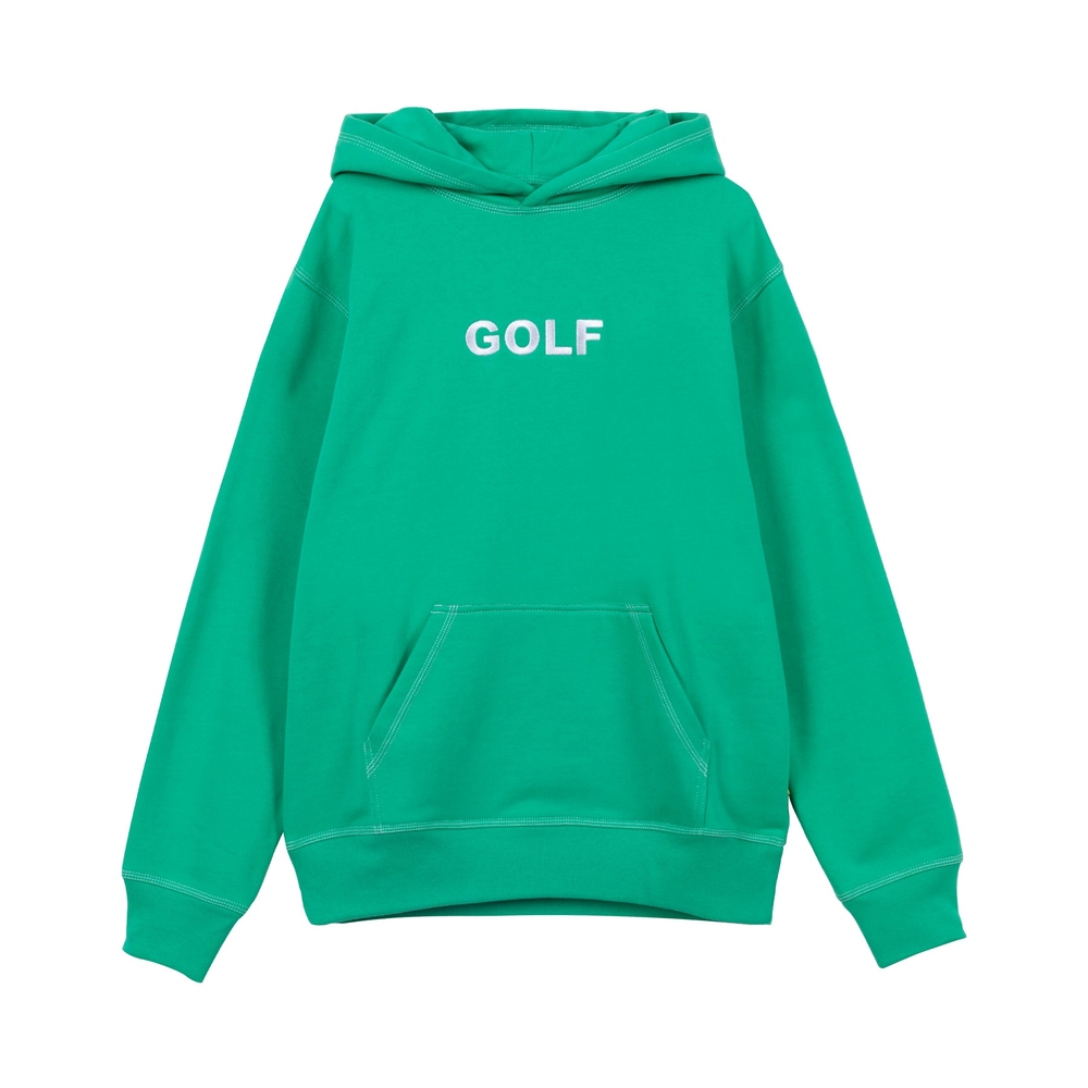 CONTRAST STITCH LOGO HOODIE Green