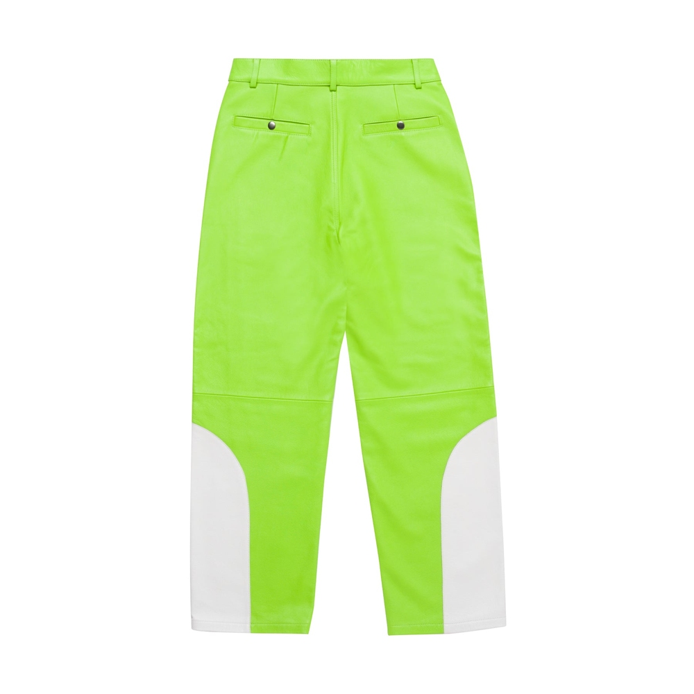 GOLF RACING HAZARD LEATHER PANT Green