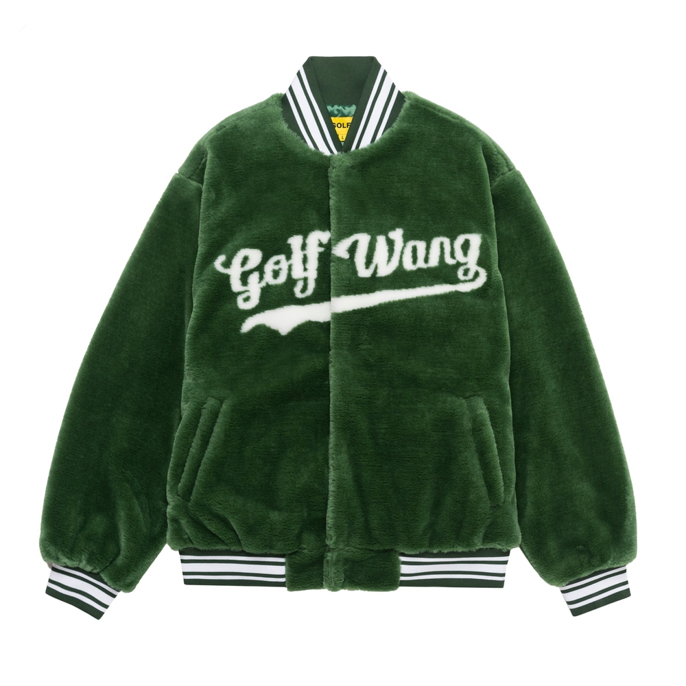 SCRIPT FUR BASEBALL JACKET Green