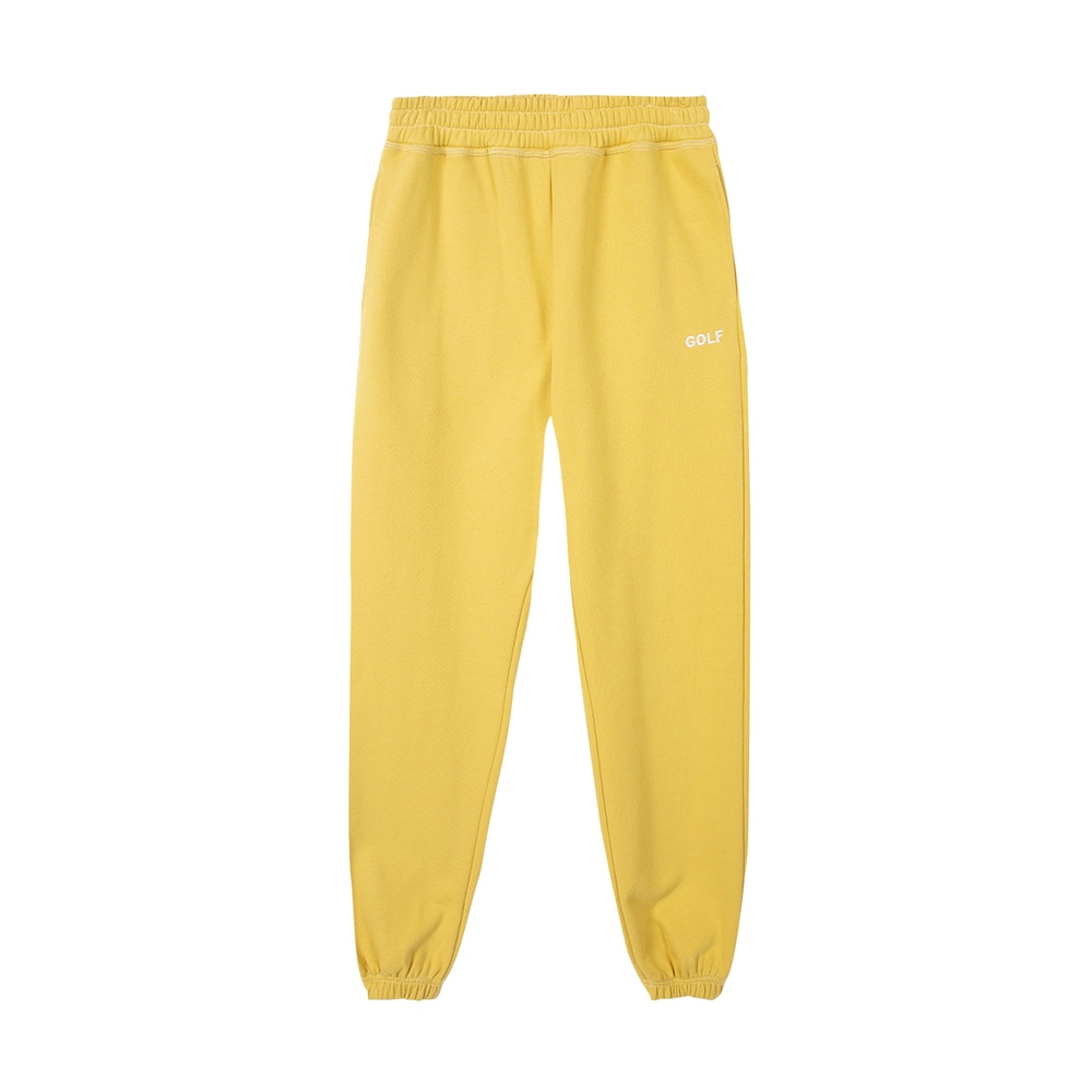 CONTRAST STITCH LOGO SWEATPANTS Mustard