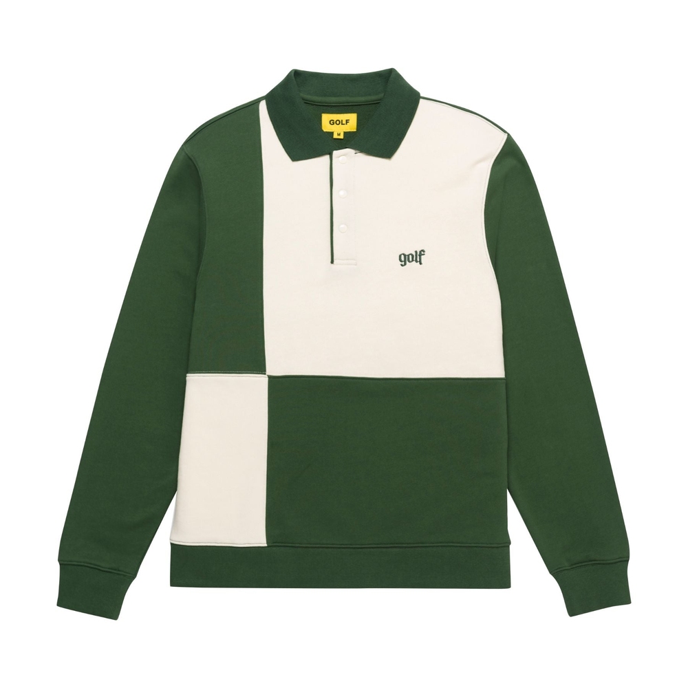 OLDE GOLF PATCH L/S POLO Green