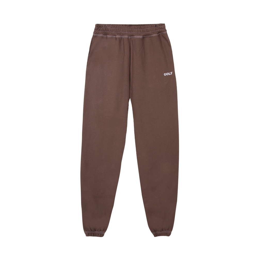 CONTRAST STITCH LOGO SWEATPANTS Chocolate