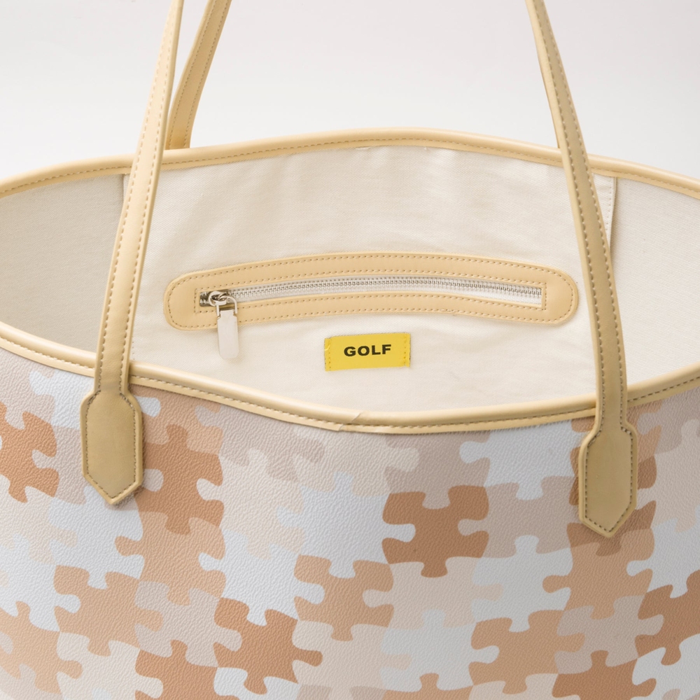 PUZZLE CAMO TOTE BAG Ivory Puzzle Camo