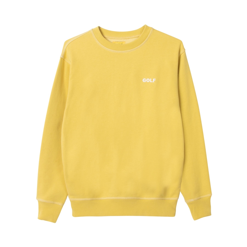 CONTRAST STITCH MINI LOGO CREWNECK Mustard