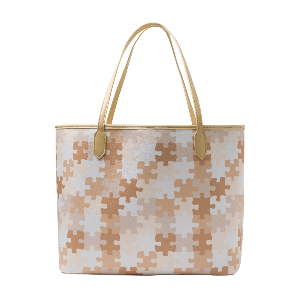 PUZZLE CAMO TOTE BAG Ivory Puzzle Camo