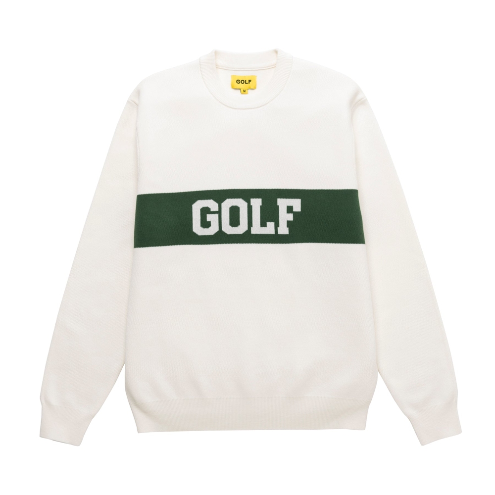 COLLEGIATE SWEATER Ivory/Green