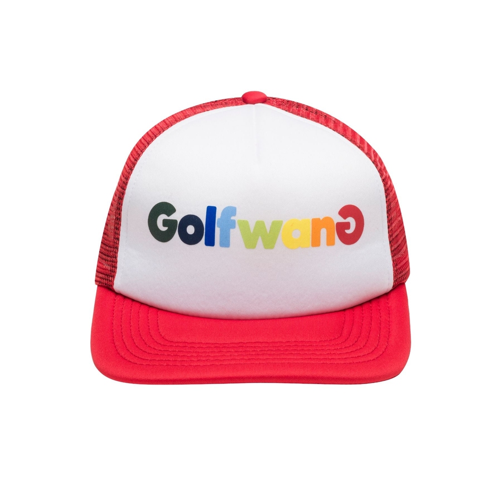 HAPPY LOGO TRUCKER HAT Red