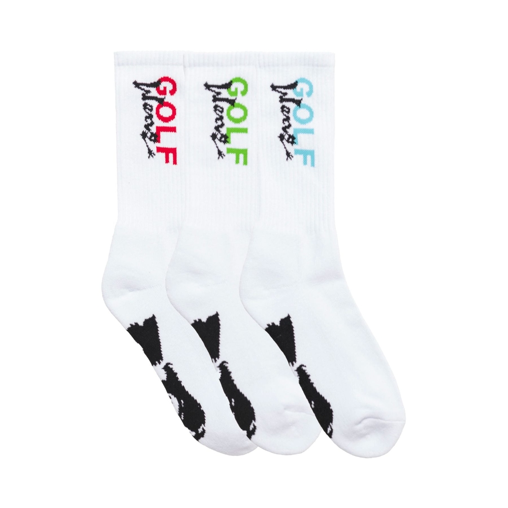 CREEPY EYES 3PK SOCKS White/Red White/Green White/Blue