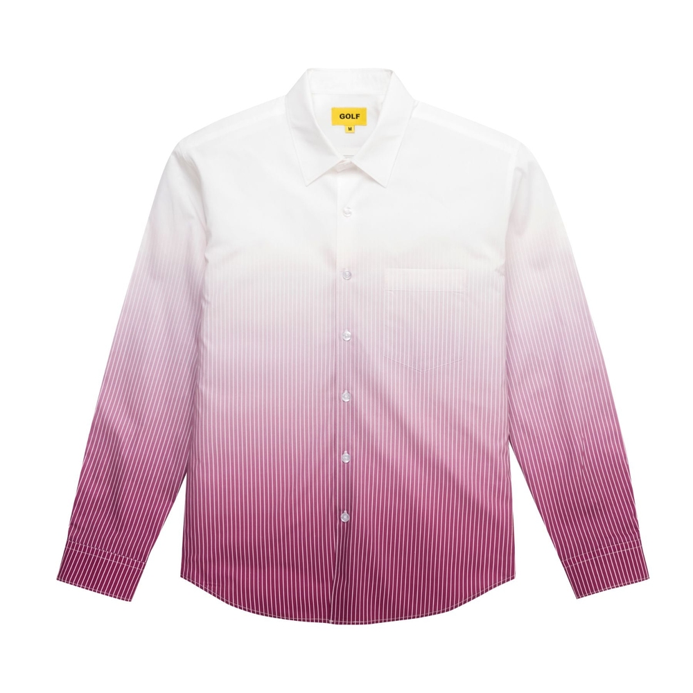 GRADIENT PINSTRIPE SHIRT White/Burgundy