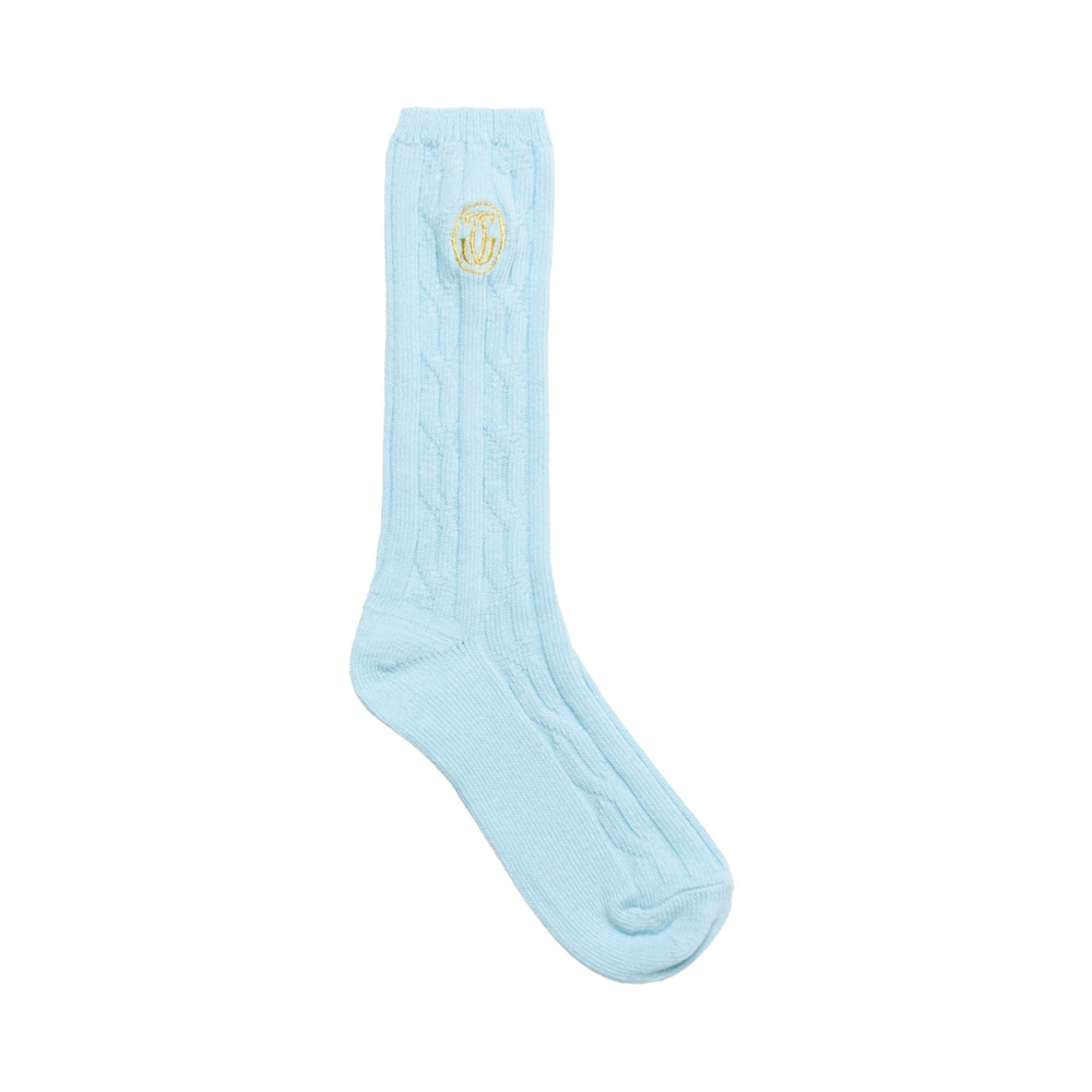 CABLE KNIT SOCKS Blue