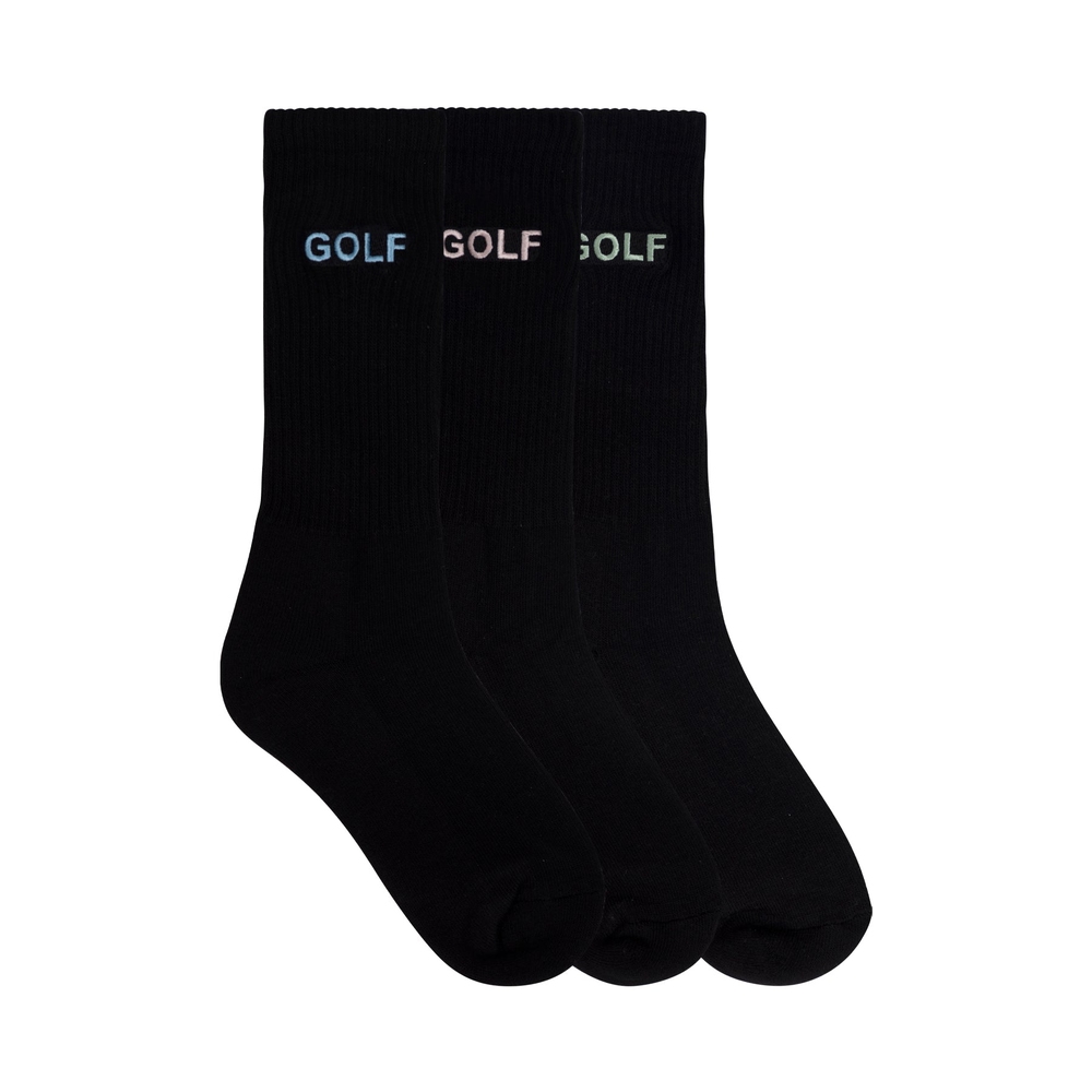 LOGO SOCKS 3PK Black/GPB