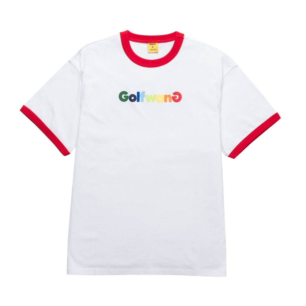 HAPPY LOGO RINGER TEE White/Red