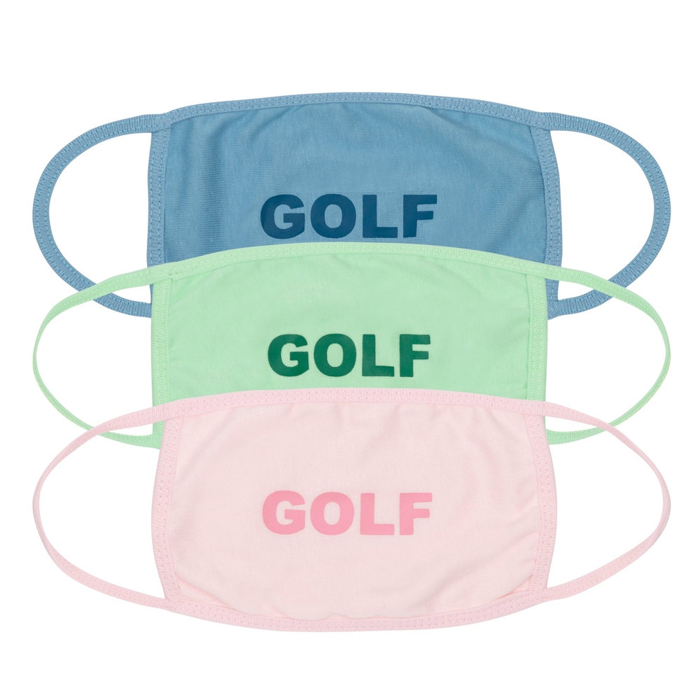 GOLF FACE MASK 3PK Green/Pink/Blue