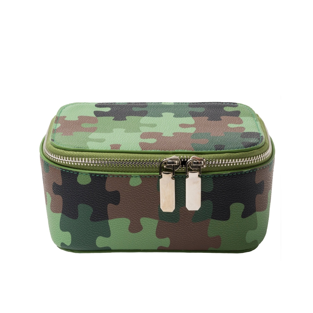 PUZZLE CAMO TOILETRY BAG Green