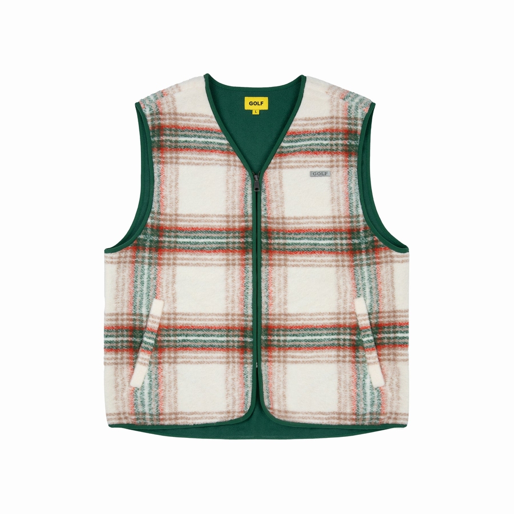 LOGGER PLAID VEST Cream Multi