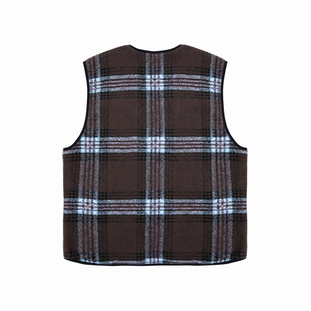 LOGGER PLAID VEST Brown Multi