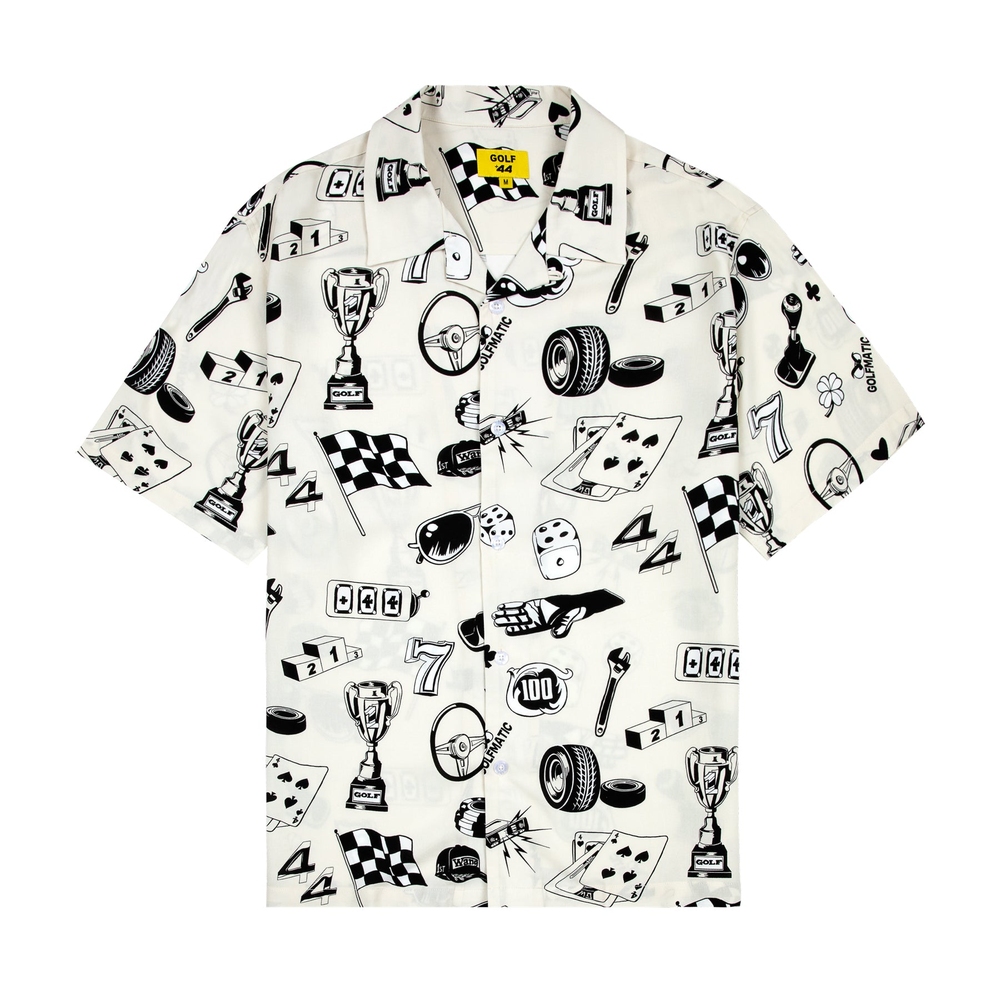 ARTIFACTS RAYON BUTTON UP BY +44 X GOLF WANG Cream