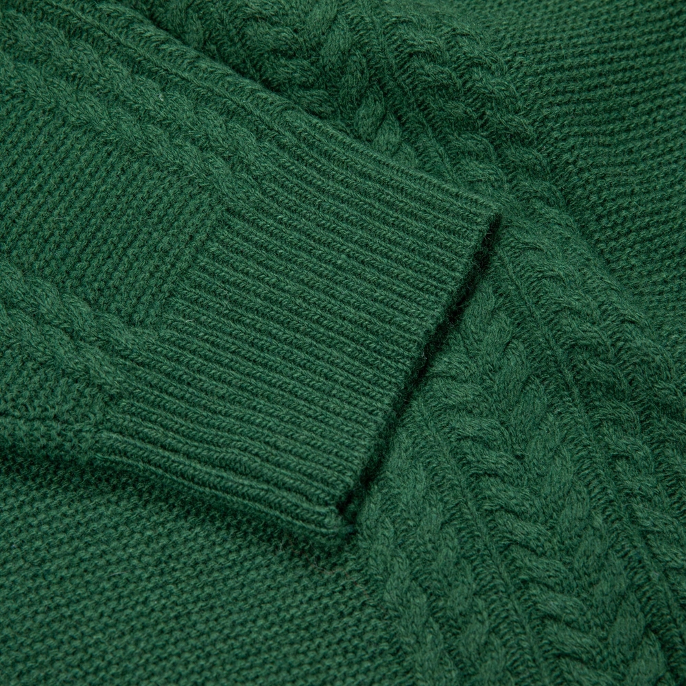 FALCON CABLE KNIT SWEATER Dark Green